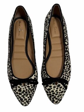 Me Too Calf Hair Leopard Print Pointed Toe Ballet Flats Size 10